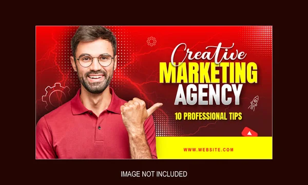 İş YouTube küçük resim tasarım şablonu