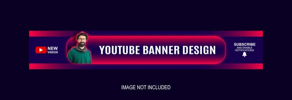 Professional Youtube Banner Cover Design — Stock Vector