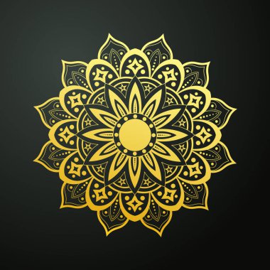 Altın arabesk ve çiçekli arkaplan arkaplan tasarımı Arap İslami Doğu tarzı