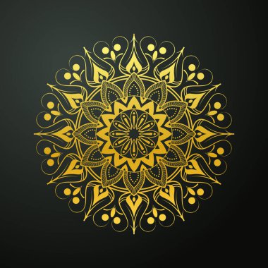 Mandala 'lı lüks dekoratif tasarım, baskı, poster, kapak, broşür, broşür ve afiş için dekoratif mandala.