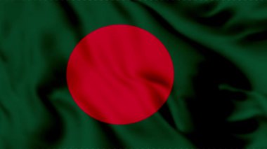 Bangladeş bayrağı dalgalanan animasyon videosu