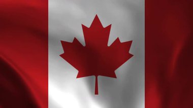 Kanada Bayrak Dalgalanması Yavaş Hareket Canlandırması
