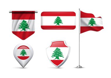 Farklı Şekil ve Biçimlerde Lübnan Bayrakları