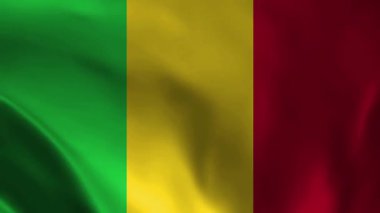 Hava Hareketi Animasyon Arkaplanında Mali Bayrağı Dalgalanıyor