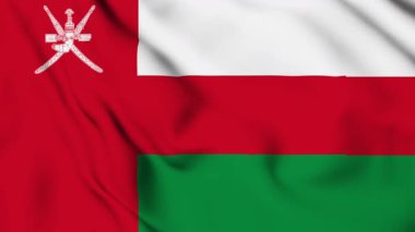 Umman Bayrağı Hava Hareketi Canlandırma Arkaplanında Dalgalanıyor