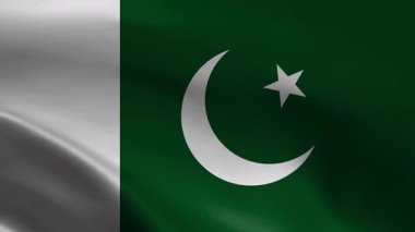 Pakistan bayrağı arka planda sallanıyor