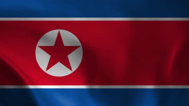Kuzey Kore bayrağı dalgalanan video