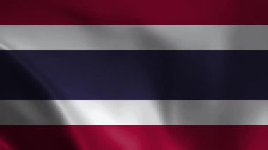 Hava Hareketi Animasyon Arkaplanda Tayland Bayrağı Dalgalanması