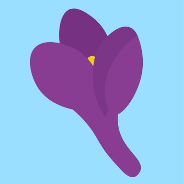 mor çiçek ikonu. vektör illüstrasyonu