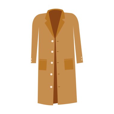 Kahverengi ceket - Çizgi film vektör çizimi