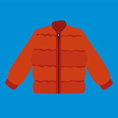 Mavi arka planda bir ceket