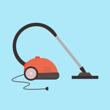 Elektrik süpürgesi, illüstrasyon, vektör, çizgi film