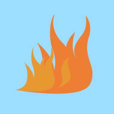 mavi arkaplanda ateş