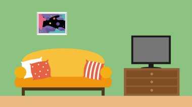 Kanepe ve Tv oturma odası