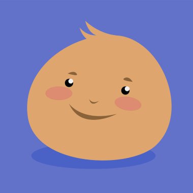 Çizgi film karakteri bir bebeğin vektör çizimi