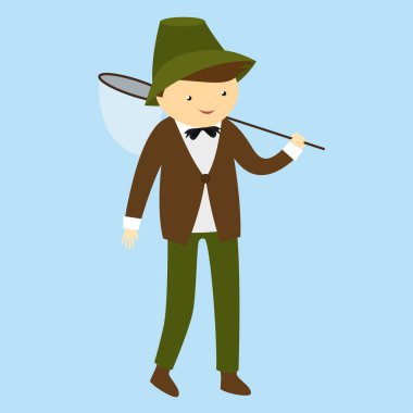 Tatlı bir adamın vektör çizimi