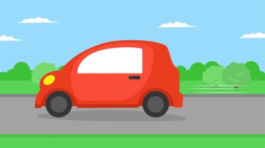 Araba ikonu. Web tasarımı için araç vektör simgesinin düz çizimi