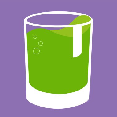 Bir bardak meyve suyunun vektör çizimi