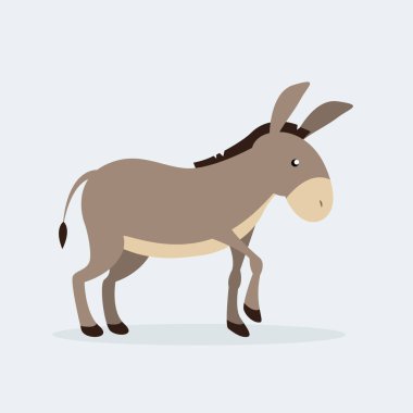 şirin eşek çizgi film vektör çizimi grafik tasarımı