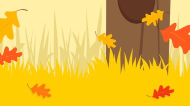 Sarı yapraklı sonbahar arkaplanı ve sonbahar yaprakları