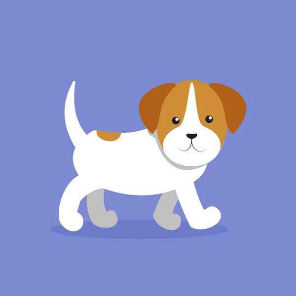 Hunde Cartoon Ikone Flache Abbildung Von Niedlichen Welpenvektorsymbolen Für Webdesign — Stockvektor