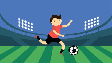 futbolcu sahada topu ile