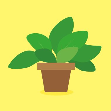 bitki pot vektör illüstrasyon tasarımı