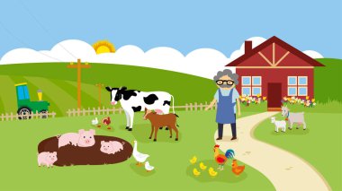 çiftlik, tarım ve kırsal alan.