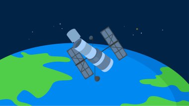 Bir gezegenin vektör çizimi ve projeniz için bir boşluk