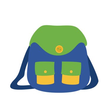 İki cepli sırt çantası - çizim