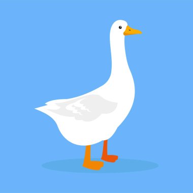 Kaz silueti. vektör illüstrasyonu