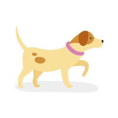 Köpek ikonu. Web tasarımı için şirin köpek yavrusu vektör simgelerinin düz çizimi