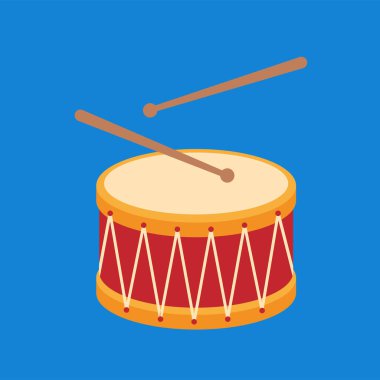 davul ikonu. Web tasarımı için davul vektör simgelerinin düz çizimi