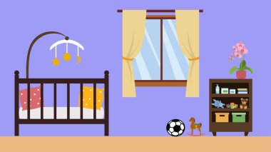 oda ve sandalye vektör illüstrasyonlu iç tasarım