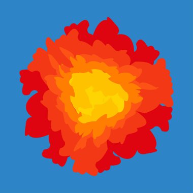 Güzel bir çiçeğin vektör çizimi