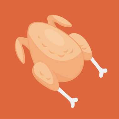 Tavuk vektör çizimi. 10 saniye.