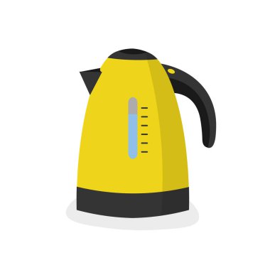 Kol ikonlu çaydanlık. vektör illüstrasyonu