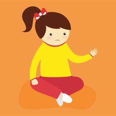 sevimli küçük kız karakter 