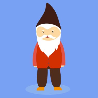 Noel Baba şapkalı ve kızıl sakallı.