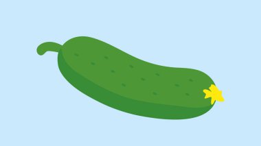 Cucumber icon. flat illustration of green vegetable vector icons for web