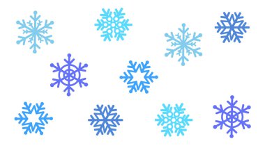 Kar taneleri, kar taneleri, vektör çizimleri