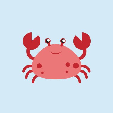 Yengeç ikonu. vektör illüstrasyonu