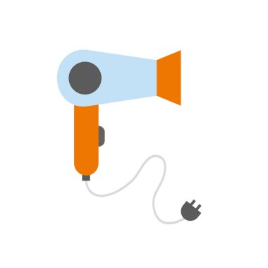 Saç kurutma makinesi ikonu. vektör illüstrasyonu