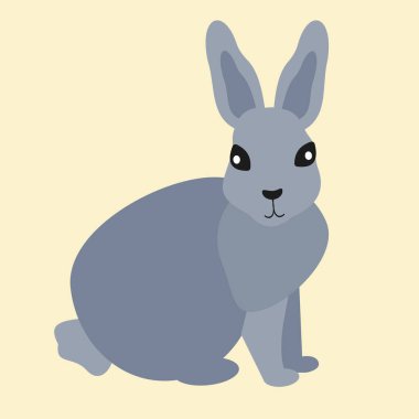 Şirin tavşan simgesinin vektör çizimi.