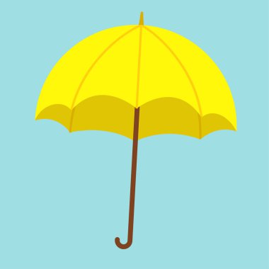 Renkli şemsiyenin vektör illüstrasyonu  