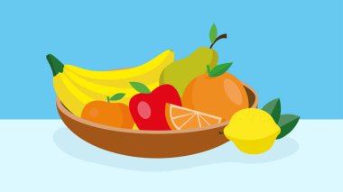 meyve ve sebze ikonu. vektör illüstrasyonu