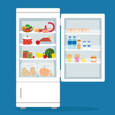 Bakkaliyeli buzdolabı, illüstrasyon