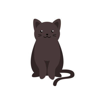 Kedi ikonu. düz resimleme 