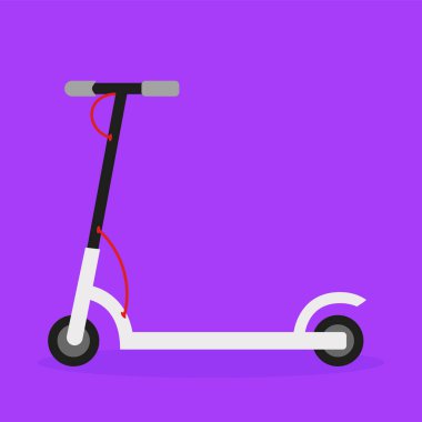 Resimde iki tekerlekli çocuk scooterı var.