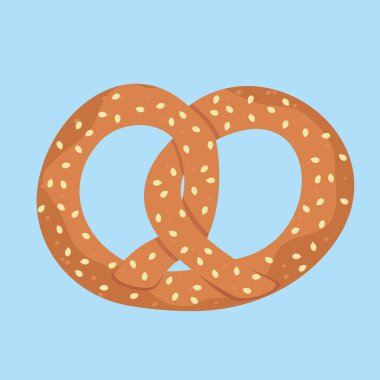 Simit ikonu. Web tasarımı için fırın vektör simgelerinin izometriği